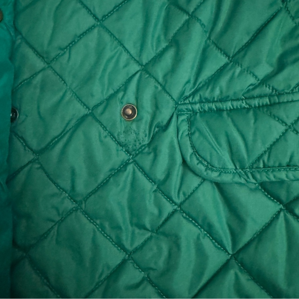Polo Ralph Lauren Kid’s double breasted green button quilted barn coat jacket L - Picture 6 of 8